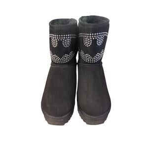 Dolls Kill x DC Goth Y2K Studded Skull Ankle Boots Black Women’s 8